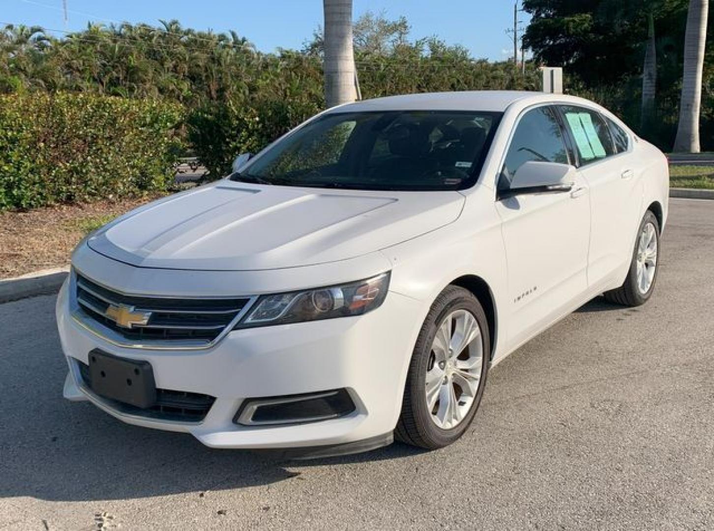 2015 WHITE /Black Leather/Cloth CHEVROLET IMPALA LT (2G1115SL9F9) with an 2.5L engine, Automatic transmission, located at 11100 Summerlin Square Dr., Fort Myers Beach, FL, 33931, (239) 999-7777, 26.493452, -81.938683 - Photo#0