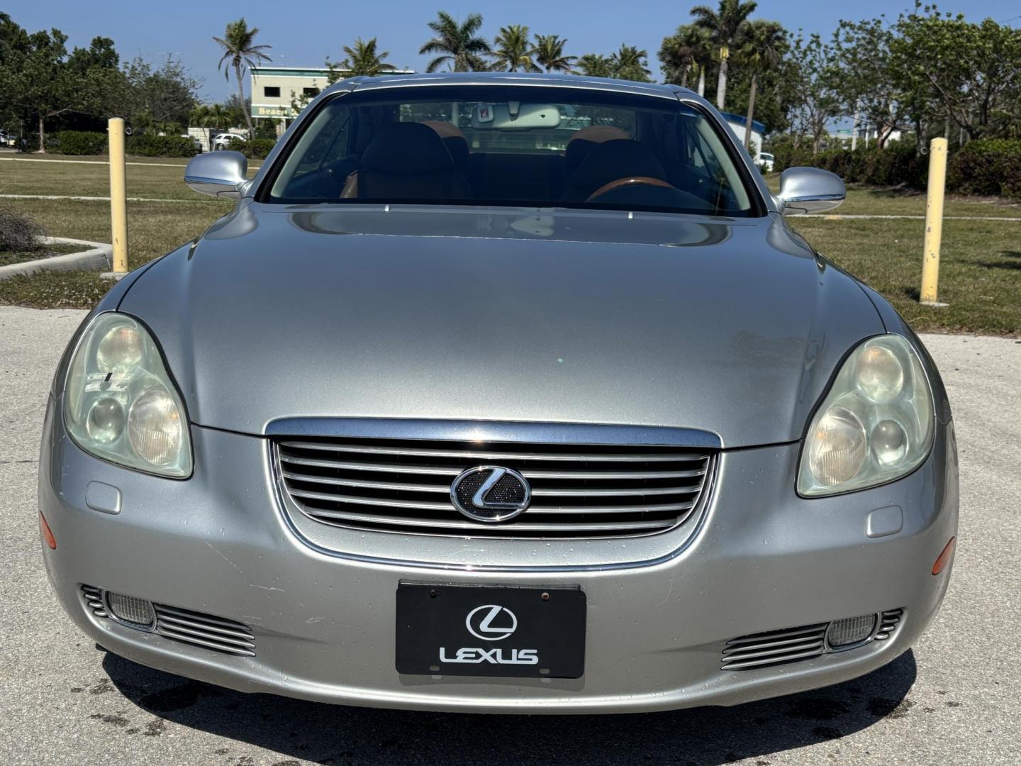 2002 SILVER /BROWN Lexus SC 430 Convertible (JTHFN48Y820) with an 4.3L V8 DOHC 32V engine, 5-Speed Automatic Overdrive transmission, located at 11170 Summerlin Square Dr., Fort Myers Beach, FL, 33931, (239) 999-7777, 26.493546, -81.941628 - Photo#1